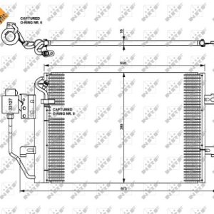 Condensator climatizare MERCEDES-BENZ A-CLASS (W168) A 190 (168.032, 168.132) benzina 125 cai NRF 35309