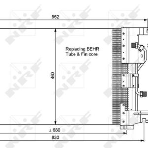 Condensator climatizare MERCEDES-BENZ ACTROS 2731 AKE diesel 313 cai NRF 35772