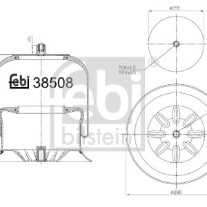 Burduf suspensie pneumatica MERCEDES-BENZ ACTROS 2531 LS diesel 313 cai FEBI BILSTEIN 38508