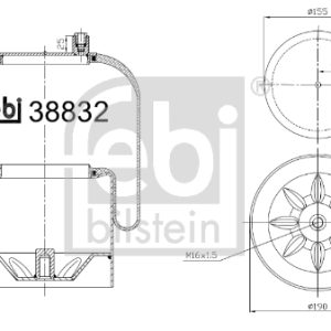 Burduf suspensie pneumatica MERCEDES-BENZ ACTROS 2535 L diesel 354 cai FEBI BILSTEIN 38832