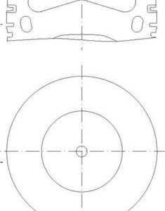 Piston MERCEDES-BENZ ACTROS 1831 AK diesel 313 cai MAHLE ORIGINAL 001 PI 00192 000