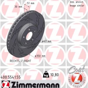 Disc frana MERCEDES-BENZ A-CLASS (W177) A 160 (177.082) benzina 109 cai ZIMMERMANN 400.5541.55