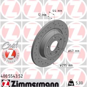 Disc frana MERCEDES-BENZ A-CLASS limuzina (V177) A 220 d 4-matic (177.115) diesel 190 cai ZIMMERMANN 400.5543.52