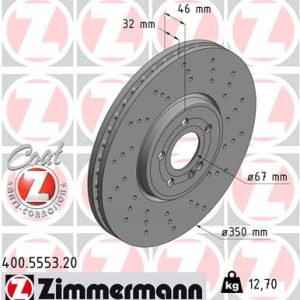 Disc frana MERCEDES-BENZ A-CLASS (W177) AMG A 35 4-matic (177.051) benzina 306 cai ZIMMERMANN 400.5553.20