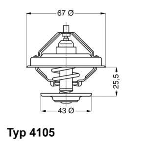 Termostat lichid racire MERCEDES-BENZ ACTROS 2643 K, 2643 LK diesel 428 cai WAHLER 4105.83D