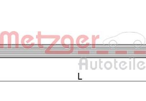 Furtun frana MERCEDES-BENZ A-CLASS (W169) A 200 CDI (169.008, 169.308) diesel 140 cai METZGER 4110126