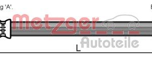 Furtun frana MERCEDES-BENZ A-CLASS (W168) A 160 (168.033, 168.133) benzina 102 cai METZGER 4114082
