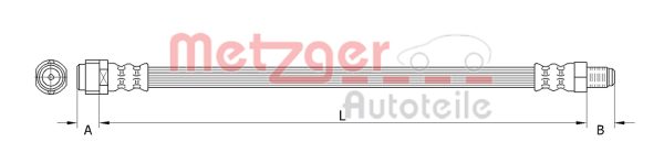 Furtun frana MERCEDES-BENZ A-CLASS (W176) AMG A 45 4-matic (176.052) benzina 381 cai METZGER 4111367