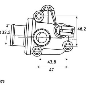 Termostat lichid racire MERCEDES-BENZ A-CLASS (W168) A 160 (168.033, 168.133) benzina 102 cai WAHLER 411576.87D