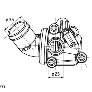 Termostat lichid racire MERCEDES-BENZ A-CLASS (W169) A 180 (169.032, 169.332) benzina 116 cai WAHLER 411577.80D