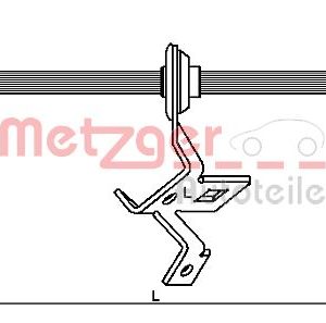 Furtun frana MERCEDES-BENZ M-CLASS (W163) ML 270 CDI (163.113) diesel 163 cai METZGER 4116209