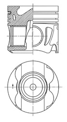 Piston MERCEDES-BENZ A-CLASS (W176) A 180 CDI (176.007) diesel 109 cai KOLBENSCHMIDT 41711610
