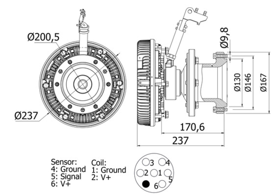 Cupla ventilator radiator MERCEDES-BENZ ACTROS MP2 / MP3 3341 AK diesel 408 cai MAHLE ORIGINAL CFC 115 000S