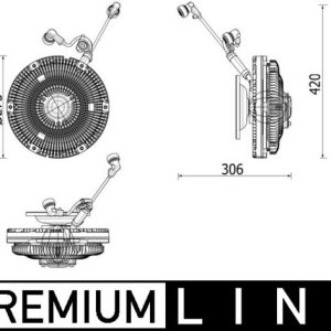 Cupla ventilator radiator MERCEDES-BENZ ACTROS MP2 / MP3 1848, L, LL diesel 476 cai MAHLE ORIGINAL CFC 259 000P