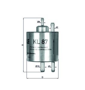 Filtru combustibil MERCEDES-BENZ A-CLASS (W168) A 160 (168.033, 168.133) benzina 102 cai KNECHT KL 87