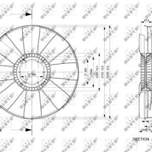 Paleta ventilator racire motor MERCEDES-BENZ ACTROS 1831 LL diesel 313 cai NRF 49802