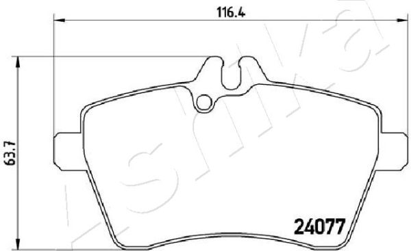 Placute frana MERCEDES-BENZ A-CLASS (W169) A 170 (169.032, 169.332) benzina 116 cai ASHIKA 50-00-0502