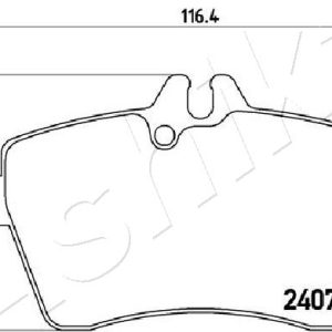 Placute frana MERCEDES-BENZ A-CLASS (W169) A 180 (169.032, 169.332) benzina 116 cai ASHIKA 50-00-0502