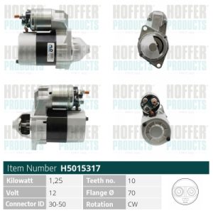 Electromotor MERCEDES-BENZ A-CLASS (W168) A 190 (168.032, 168.132) benzina 125 cai HOFFER H5015317