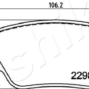 Placute frana MERCEDES-BENZ A-CLASS limuzina (V177) A 180 (177.184) benzina 136 cai ASHIKA 51-00-0533