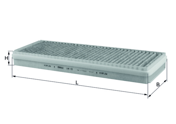 Filtru polen MERCEDES-BENZ ACTROS 2635, 2635 L diesel 354 cai MAHLE ORIGINAL LAK 43