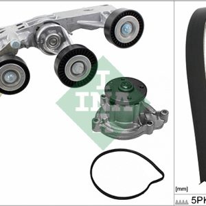 Pompa apa + Set curea transmisie cu caneluri MERCEDES-BENZ A-CLASS (W169) A 200 CDI (169.008, 169.308) diesel 140 cai INA 529 0148 30