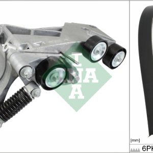 Set curea transmisie cu caneluri MERCEDES-BENZ A-CLASS (W169) A 160 (169.031, 169.331) benzina 95 cai INA 529 0233 10