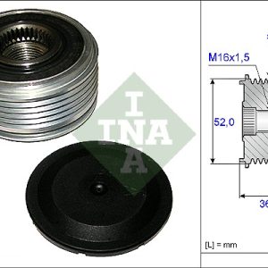 Fulie alternator MERCEDES-BENZ A-CLASS (W169) A 160 (169.031, 169.331) benzina 95 cai INA 535 0129 10