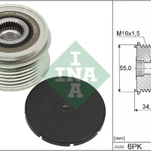 Fulie alternator MERCEDES-BENZ A-CLASS limuzina (V177) A 160 d (177.102) diesel 95 cai INA 535 0357 10