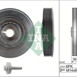 Set fulie arbore cotit MERCEDES-BENZ A-CLASS (W176) A 180 CDI / d (176.012) diesel 109 cai INA 544 0090 20