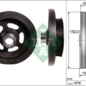 Fulie curea arbore cotit MERCEDES-BENZ M-CLASS (W163) ML 270 CDI (163.113) diesel 163 cai INA 544 0111 10