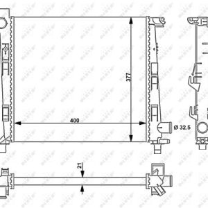 Radiator racire motor MERCEDES-BENZ A-CLASS (W168) A 160 (168.033, 168.133) benzina 102 cai NRF 54717