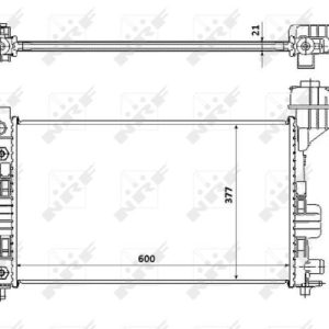 Radiator racire motor MERCEDES-BENZ A-CLASS (W168) A 160 (168.033, 168.133) benzina 102 cai NRF 54718