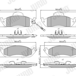 Placute frana MERCEDES-BENZ M-CLASS (W163) ML 270 CDI (163.113) diesel 163 cai JURID 573034J