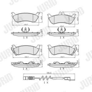 Placute frana MERCEDES-BENZ M-CLASS (W163) ML 270 CDI (163.113) diesel 163 cai JURID 573148J