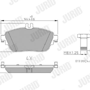 Placute frana MERCEDES-BENZ A-CLASS (W176) A 200 CDI (176.001) diesel 136 cai JURID 573403J