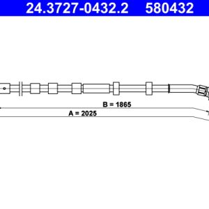 Cablu frana de parcare MERCEDES-BENZ M-CLASS (W163) ML 270 CDI (163.113) diesel 163 cai ATE 24.3727-0432.2