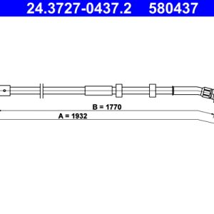Cablu frana de parcare MERCEDES-BENZ M-CLASS (W163) ML 270 CDI (163.113) diesel 163 cai ATE 24.3727-0437.2