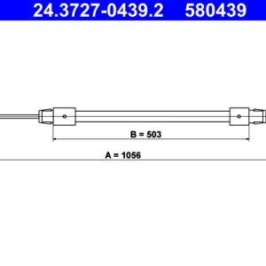 Cablu frana de parcare MERCEDES-BENZ A-CLASS (W168) A 140 (168.031, 168.131) benzina 82 cai ATE 24.3727-0439.2
