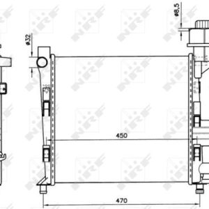 Radiator racire motor MERCEDES-BENZ A-CLASS (W168) A 160 (168.033, 168.133) benzina 102 cai NRF 58252