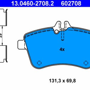 Placute frana MERCEDES-BENZ A-CLASS (W169) E-CELL (169.090) electric 68 cai ATE 13.0460-2708.2