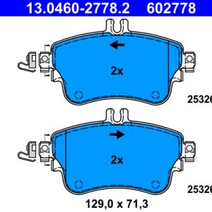 Placute frana MERCEDES-BENZ A-CLASS (W176) A 180 CDI / d (176.012) diesel 109 cai ATE 13.0460-2778.2