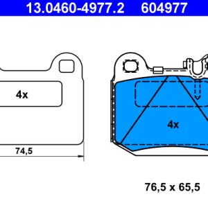 Placute frana MERCEDES-BENZ M-CLASS (W163) ML 270 CDI (163.113) diesel 163 cai ATE 13.0460-4977.2