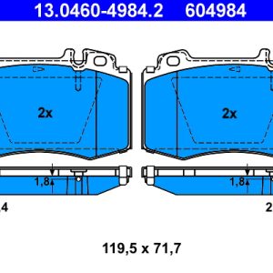 Placute frana MERCEDES-BENZ M-CLASS (W163) ML 270 CDI (163.113) diesel 163 cai ATE 13.0460-4984.2