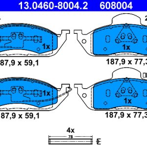 Placute frana MERCEDES-BENZ M-CLASS (W163) ML 270 CDI (163.113) diesel 163 cai ATE 13.0460-8004.2