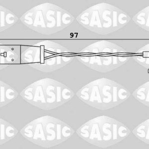Senzor de avertizare uzura placute de frana MERCEDES-BENZ A-CLASS (W169) A 160 (169.031, 169.331) benzina 95 cai SASIC 6236002