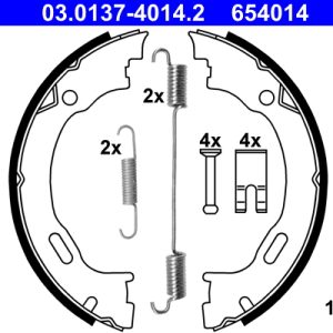 Set saboti frana frana de mana MERCEDES-BENZ M-CLASS (W163) ML 270 CDI (163.113) diesel 163 cai ATE 03.0137-4014.2