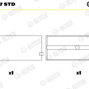 Cuzineti arbore cotit MERCEDES-BENZ ACTROS 2653, 2653 L diesel 530 cai GLYCO 72-3837 STD