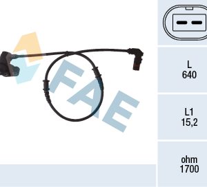 Senzor turatie roata MERCEDES-BENZ A-CLASS (W168) A 160 CDI (168.007) diesel 60 cai FAE 78092