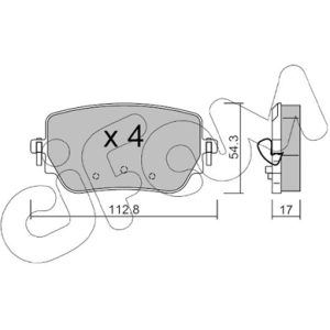 Placute frana MERCEDES-BENZ A-CLASS (W177) A 220 4-matic (177.045) benzina 190 cai CIFAM 822-1196-0